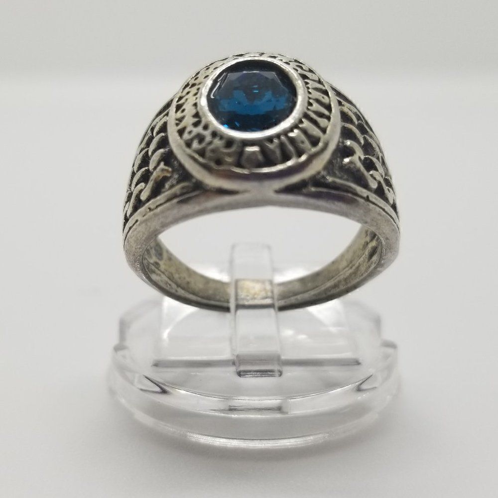 Silver Blue Stone Ring - Picture 2 of 5